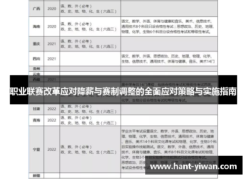职业联赛改革应对降薪与赛制调整的全面应对策略与实施指南